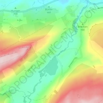 Carte topographique Countersett, altitude, relief