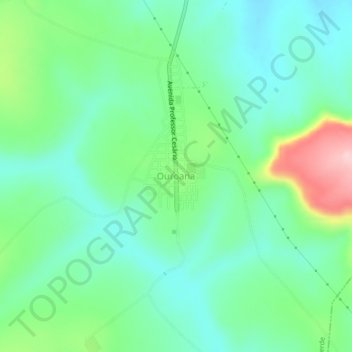 Carte topographique Ouroana, altitude, relief