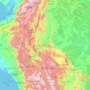 Carte topographique Amazonas, altitude, relief