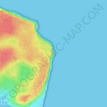 Carte topographique Cap Leucate, altitude, relief