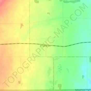 Carte topographique Franklin, altitude, relief