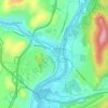 Carte topographique White River Junction, altitude, relief