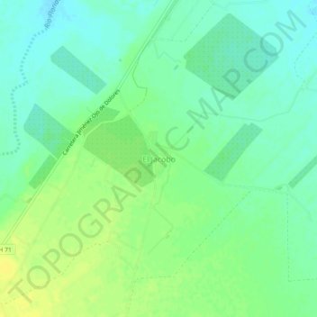 Carte topographique El Jacobo, altitude, relief