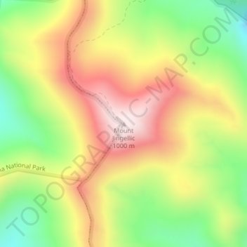 Carte topographique Mount Jingellic, altitude, relief