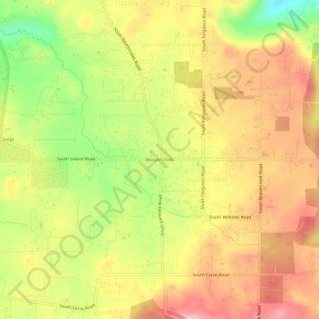 Carte topographique Beavercreek, altitude, relief
