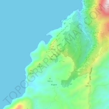 Carte topographique Pei, altitude, relief
