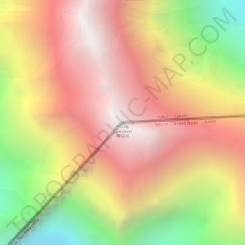 Carte topographique Mount Vancouver, altitude, relief