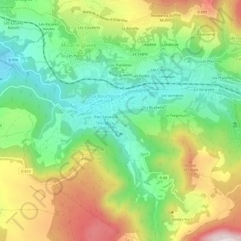 Carte topographique Fenestre, altitude, relief