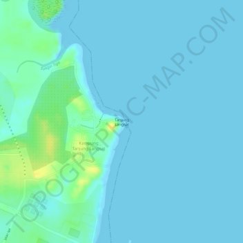 Carte topographique Langsat Cape, altitude, relief