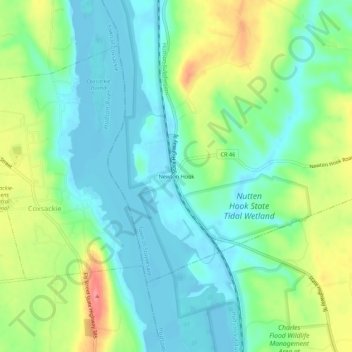 Carte topographique Newton Hook, altitude, relief