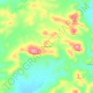 Carte topographique Azib Tasousfi, altitude, relief