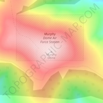 Carte topographique Murphy Dome, altitude, relief