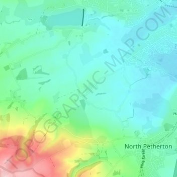 Carte topographique Rhode, altitude, relief