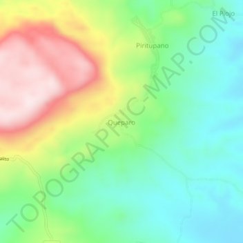 Carte topographique Queparo, altitude, relief
