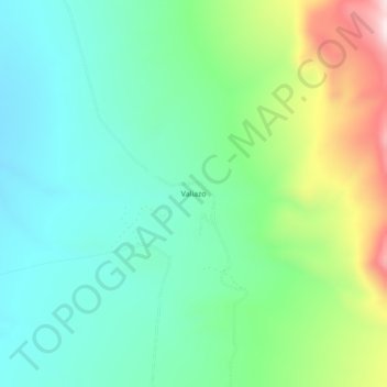 Carte topographique Valiazo, altitude, relief