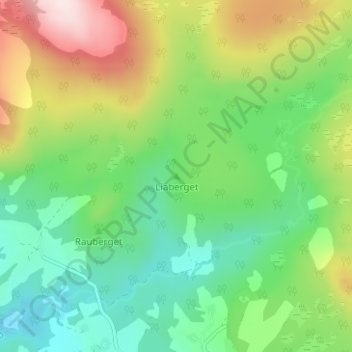 Carte topographique Liaberget, altitude, relief