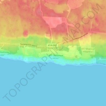 Carte topographique Пески, altitude, relief