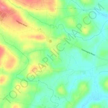 Carte topographique Galbally, altitude, relief