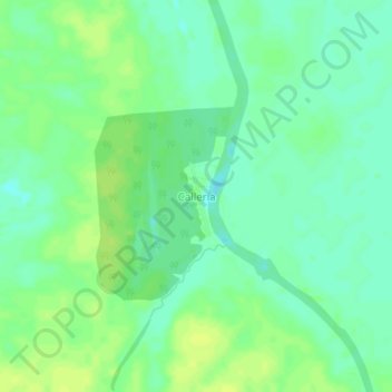 Carte topographique Calleria, altitude, relief