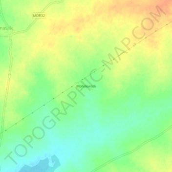 Carte topographique Mohitewadi, altitude, relief