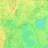 Carte topographique Kissimmee, altitude, relief