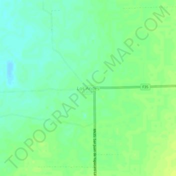 Carte topographique Los Andes, altitude, relief