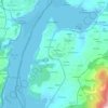 Carte topographique El Ferrol, altitude, relief