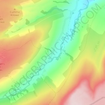 Carte topographique Horsehouse, altitude, relief