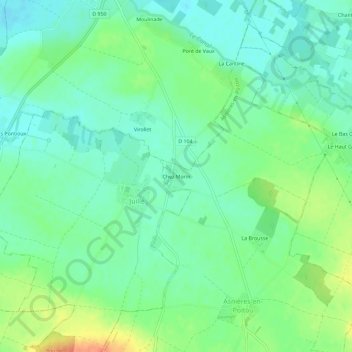 Carte topographique Chez Morin, altitude, relief