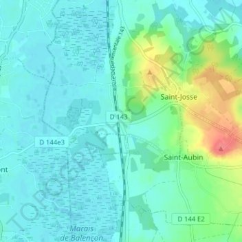 Carte topographique Capelle, altitude, relief