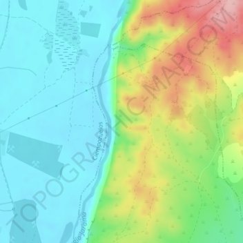 Carte topographique Butarrón, altitude, relief