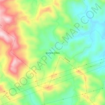 Carte topographique Quebra Ossos, altitude, relief