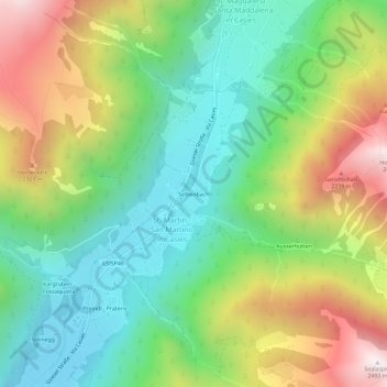 Carte topographique Selbenbach, altitude, relief