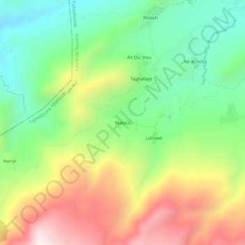 Carte topographique Matous, altitude, relief