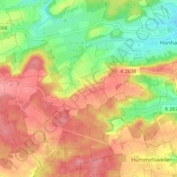 Carte topographique Mainkling, altitude, relief