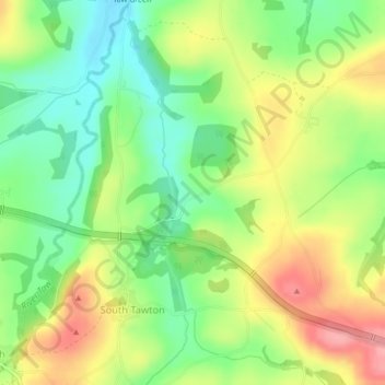 Carte topographique Craydon, altitude, relief