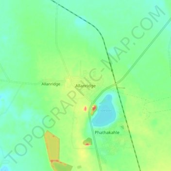 Carte topographique Allanridge, altitude, relief