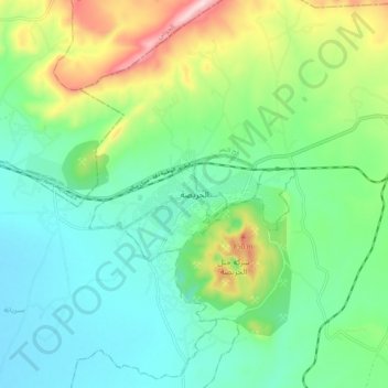 Carte topographique Jérissa, altitude, relief