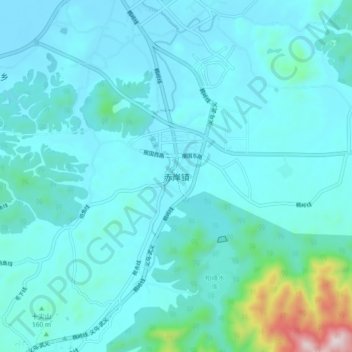 Carte topographique Chian, altitude, relief