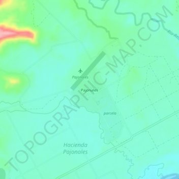 Carte topographique Pajonales, altitude, relief