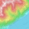 Carte topographique Corniga, altitude, relief
