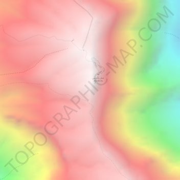 Carte topographique Al Hajar Mountains, altitude, relief
