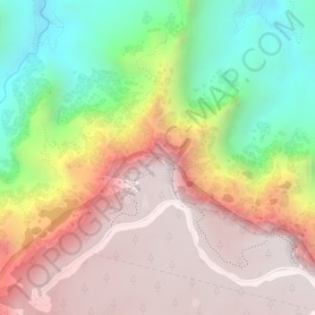 Carte topographique Pima Point, altitude, relief