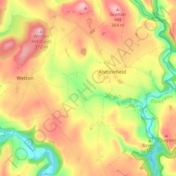 Carte topographique Hope, altitude, relief