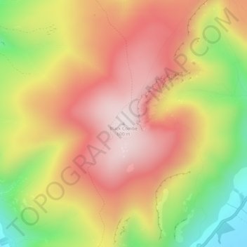 Carte topographique Black Combe, altitude, relief