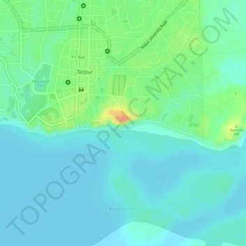 Carte topographique Agnigarh Hill, altitude, relief