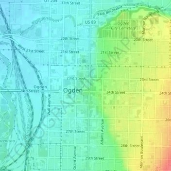 Carte topographique Liberty Junction, altitude, relief