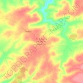 Carte topographique Ait Belkacem, altitude, relief