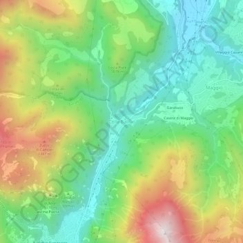 Carte topographique Colle Balisio, altitude, relief