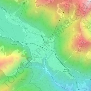 Carte topographique Maurach, altitude, relief